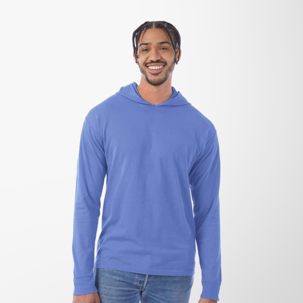ComfortWash by Hanes Men's Hooded Long-Sleeve Garment-Dyed T-Shirt