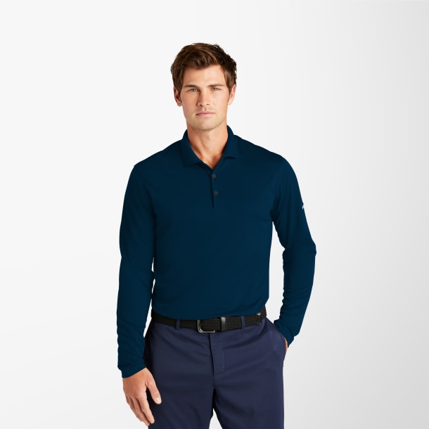 Nike Men's Long-Sleeve Dri-FIT Micro Pique 2.0 Polo