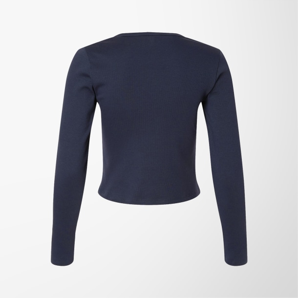 American Apparel Women's Long-Sleeve Cropped Baby Rib T-Shirt