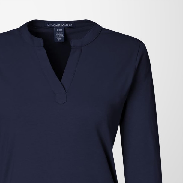 Devon & Jones Women's Half-Placket Raleigh Top