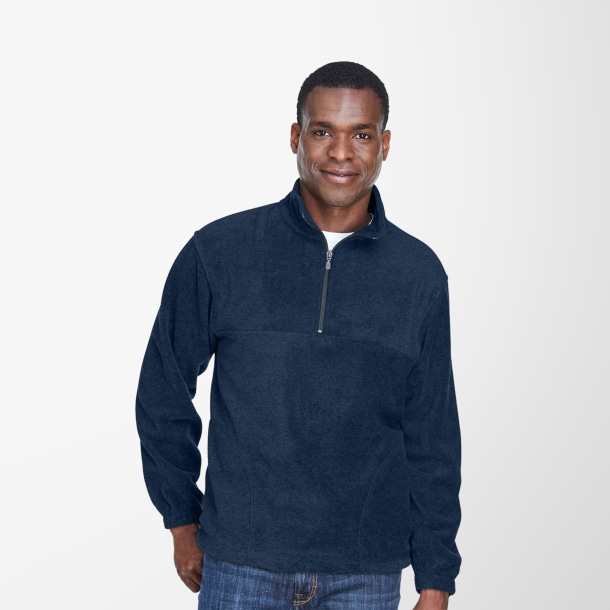 Harriton Men's Quarter-Zip Fleece Pullover