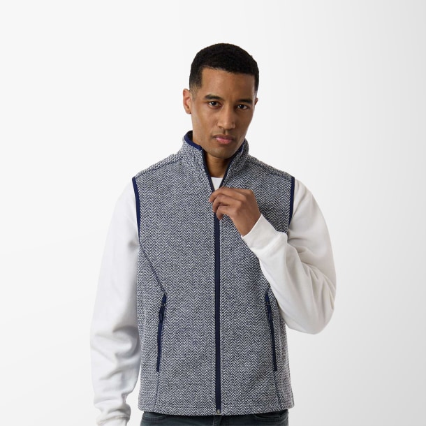 North End Men's Fleece Jasper Vest