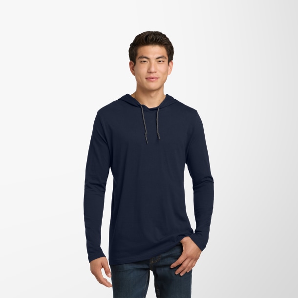 Gildan® Men's Long-Sleeve Cotton T-Shirt with Hood