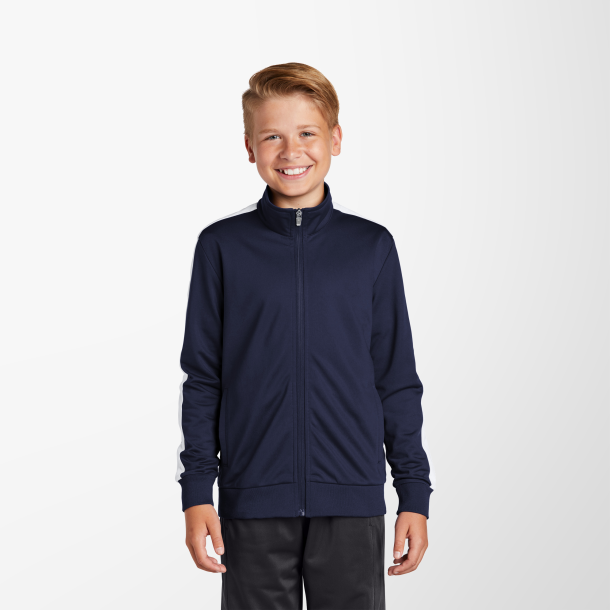 Sport-Tek® Youth Tricot Stripe Track Jacket