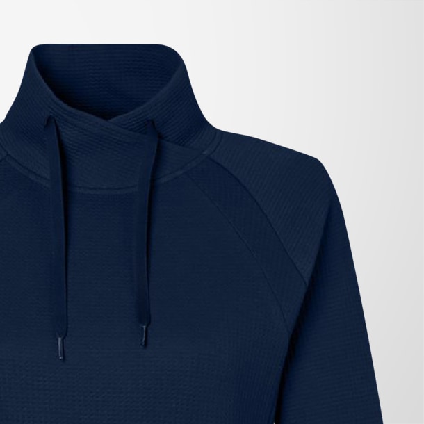 North End Women's Cross-Neck Waffle Rhythm Pullover