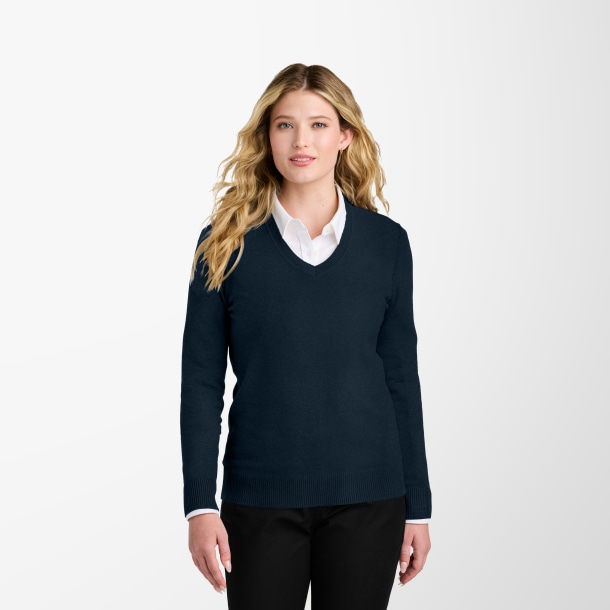 Port Authority® Women's V-Neck Easy Care Sweater