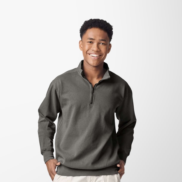 Comfort Colors Adult Quarter-Zip Garment-Dyed Pullover