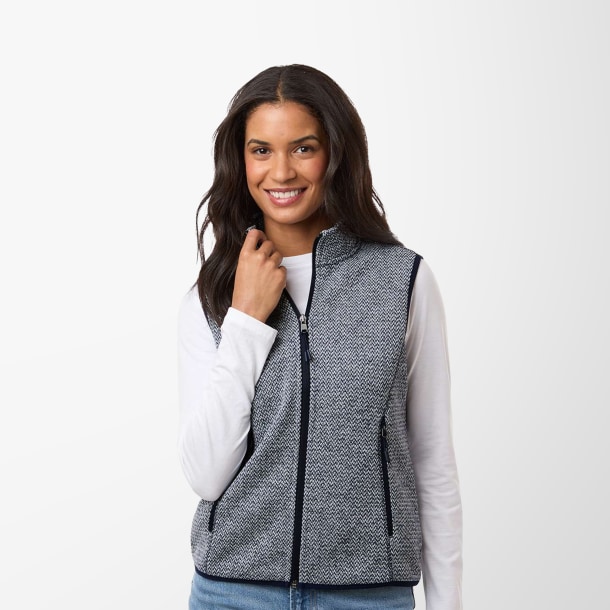 North End Women's Fleece Jasper Vest