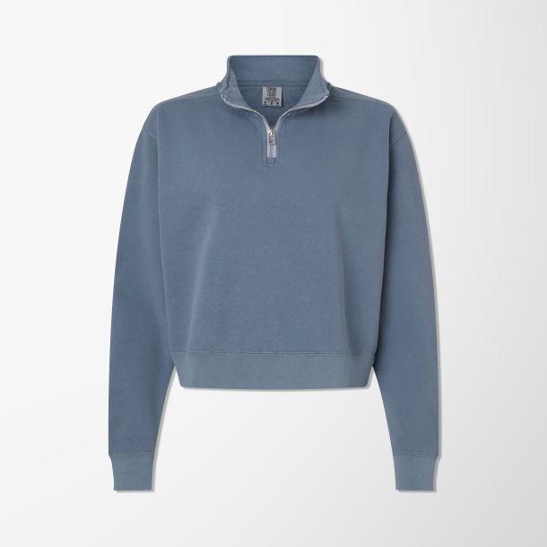 Comfort Colors Women's Quarter-Zip Garment-Dyed Pullover