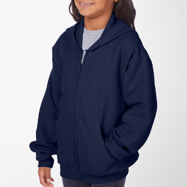 Hanes Youth Full-Zip EcoSmart® Youth Hoodie