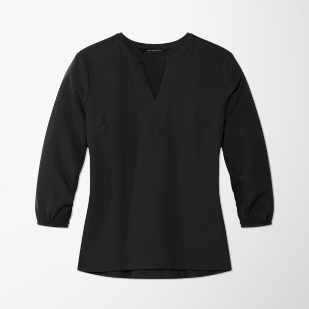 Mercer+Mettle® Women's 3/4-Sleeve Stretch Crepe Blouse
