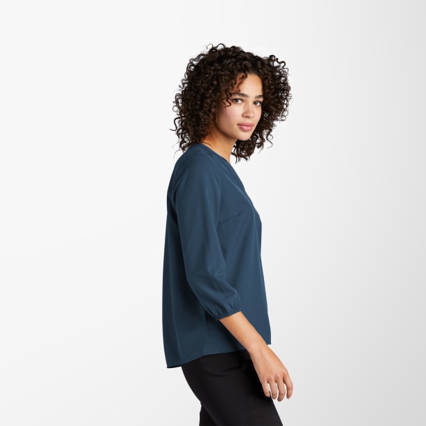 Mercer+Mettle® Women's 3/4-Sleeve Stretch Crepe Blouse