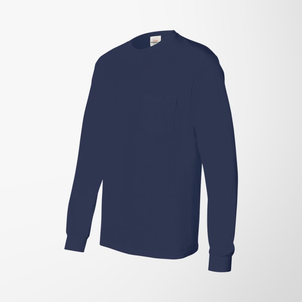 Hanes Men's Long-Sleeve Authentic T-Shirt with Pocket