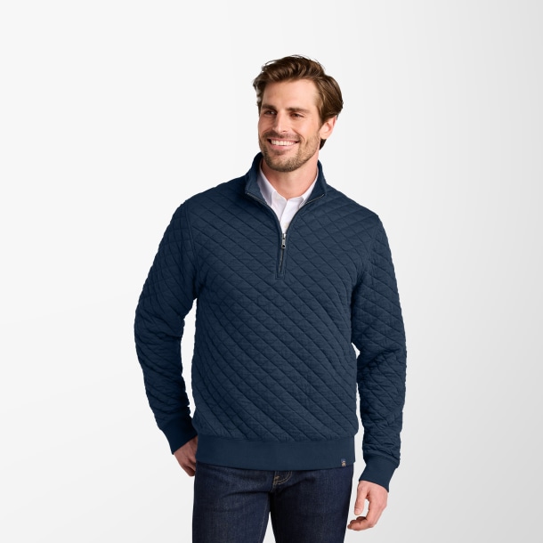Brooks Brothers® Men's Quilted Quarter-Zip Pullover