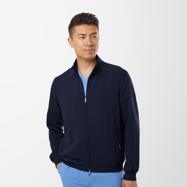 Jaanuu Men's Full-Zip Wolfe Everyday Scrub Jacket