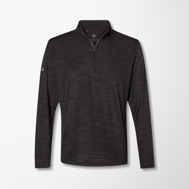 adidas® Men's Quarter-Zip Mélange Pullover