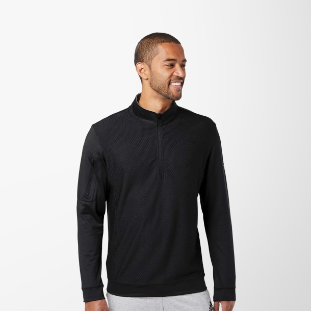 adidas® Men's Quarter-Zip Performance Pullover