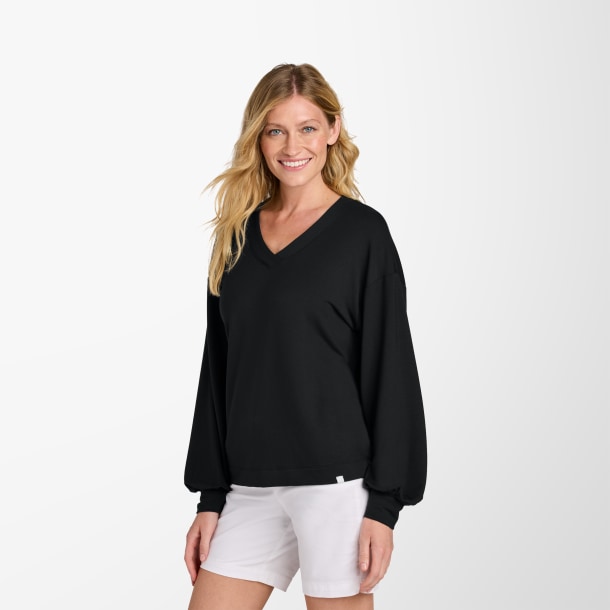 TravisMathew Women's Long-Sleeve V-Neck T-Shirt