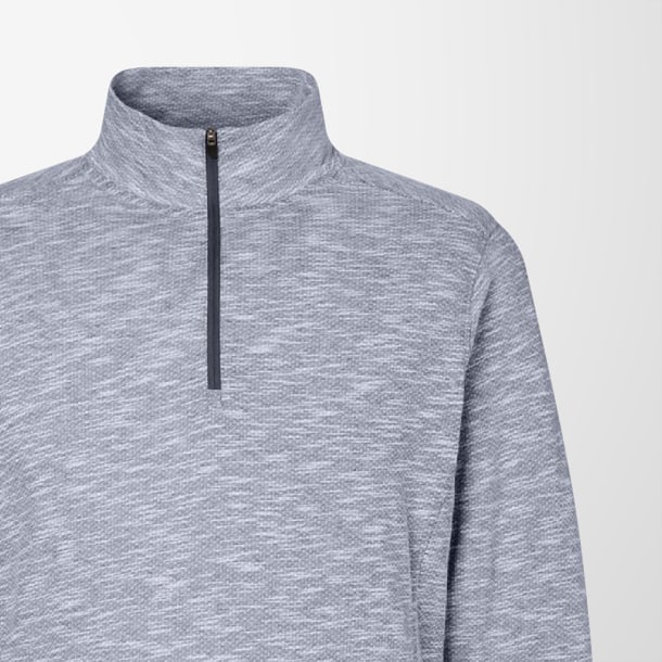 North End Men's Quarter-Zip Jacquard Eclipse Pullover