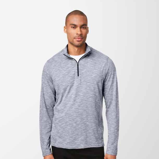 North End Men's Quarter-Zip Jacquard Eclipse Pullover