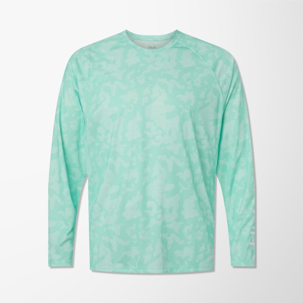 HUK Men's Long-Sleeve LoPro Running Lakes T-Shirt