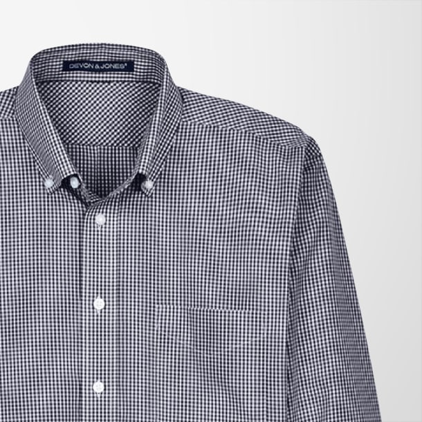 Devon & Jones Men's Gingham Crown Collection® Dress Shirt
