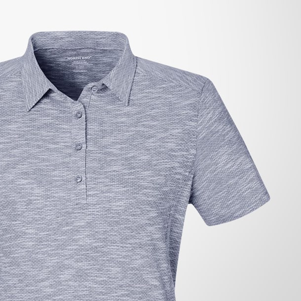 North End Women's Jacquard Eclipse Polo