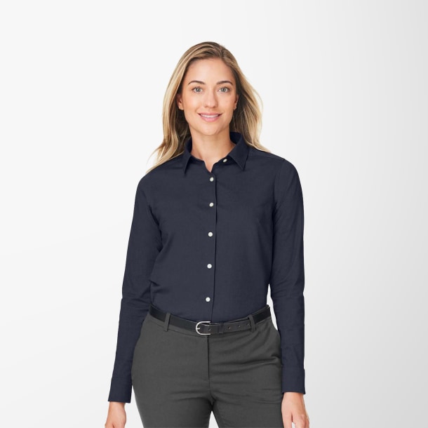 Devon & Jones Women's Poplin CrownLux Performance® Dress Shirt