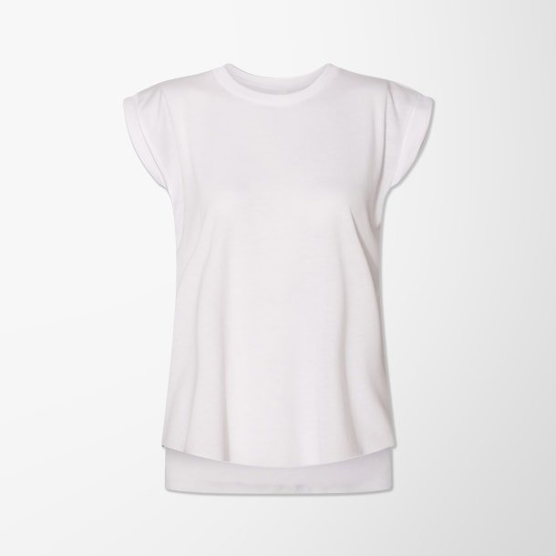 BELLA + CANVAS Women's Rolled-Cuff Muscle T-Shirt