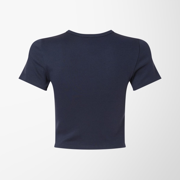 American Apparel Women's Cropped Baby Rib T-Shirt