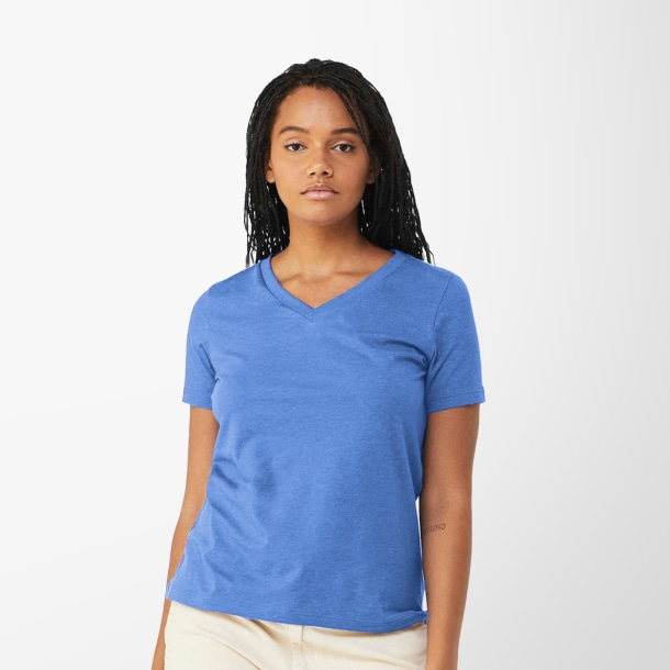 BELLA + CANVAS Women's V-Neck Fleece T-Shirt
