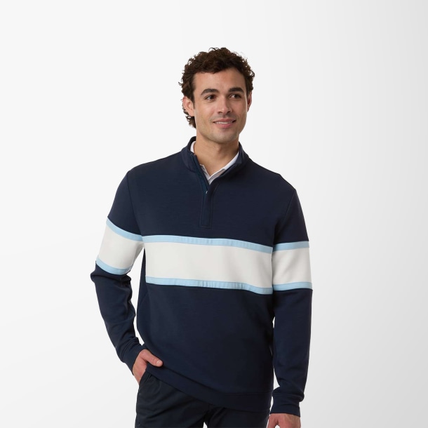 Swannies Men's Owen Quarter-Zip Colorblock Pullover