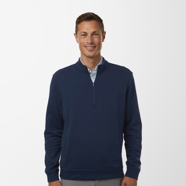 adidas® Men's Quarter-Zip Elevated Pullover