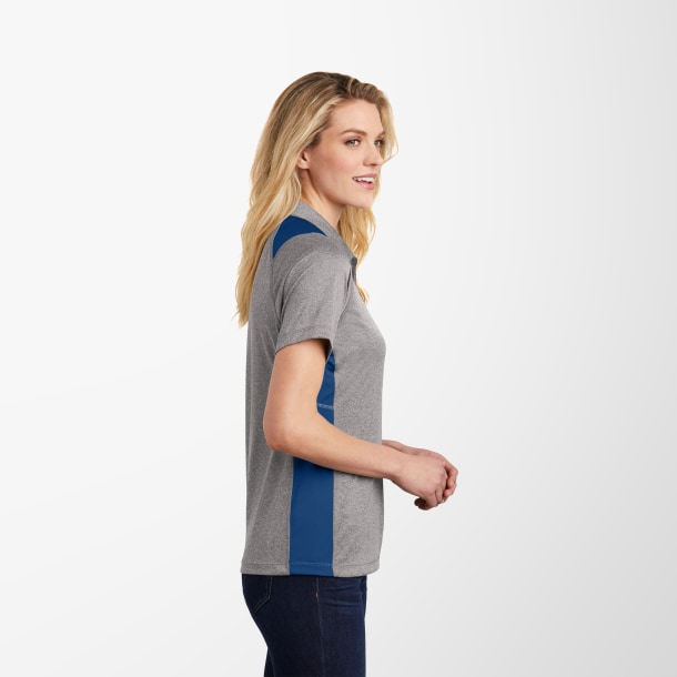 Sport-Tek® Women's Colorblock Heather Contender™ Polo
