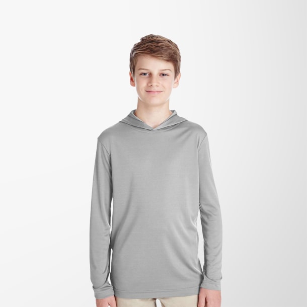 Team 365 Youth Long-Sleeve Hooded Zone T-Shirt