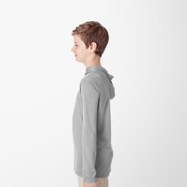 Team 365 Youth Long-Sleeve Hooded Zone T-Shirt
