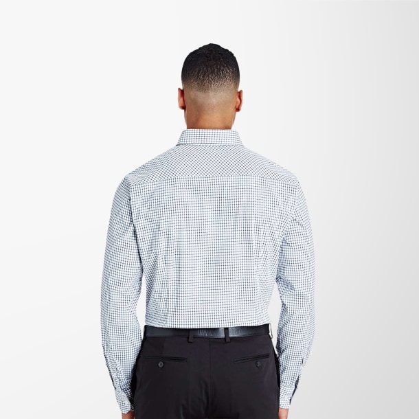 Devon & Jones Men's Windowpane CrownLux Performance® Shirt