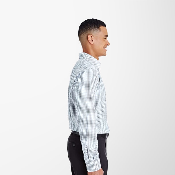 Devon & Jones Men's Windowpane CrownLux Performance® Shirt