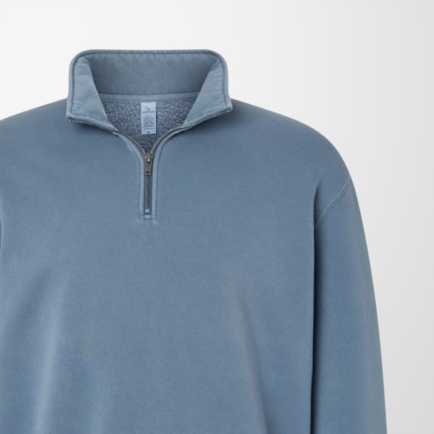 Independent Trading Co. Adult Quarter-Zip Pigment-Dyed Pullover