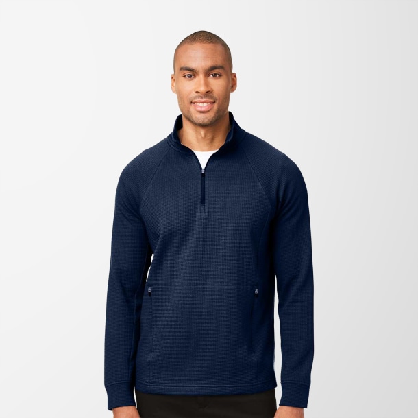 North End Men's Quarter-Zip Waffle Rhythm Pullover