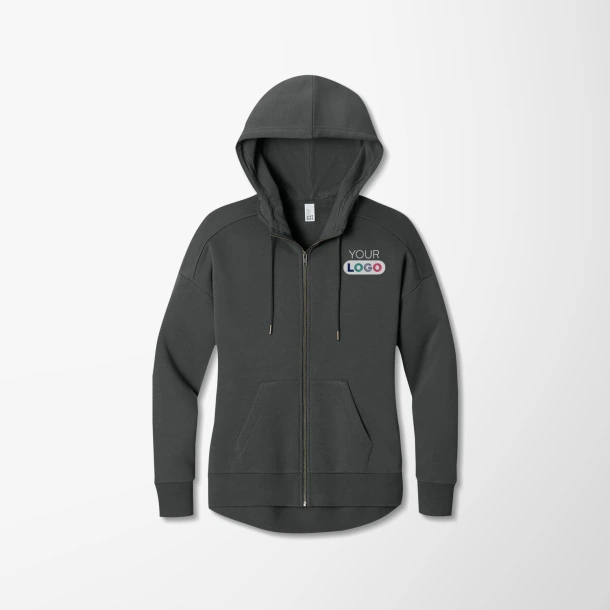 District Women's Full-Zip Fleece Perfect Weight® Hoodie