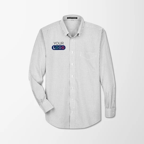 Devon & Jones Men's Gingham Crown Collection® Dress Shirt