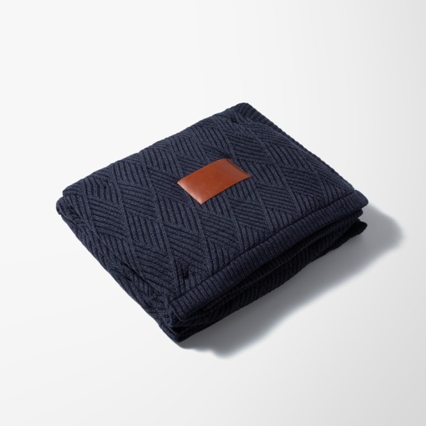 Debossed Leeman™ Trellis Knit Blanket