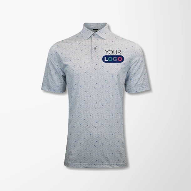 Greg Norman Men's Printed Pique Polo