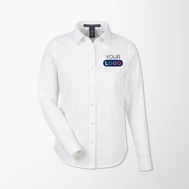 Devon & Jones Women's Poplin CrownLux Performance® Dress Shirt