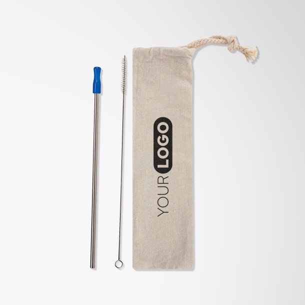 Stainless Straw Kit with Cotton Pouch