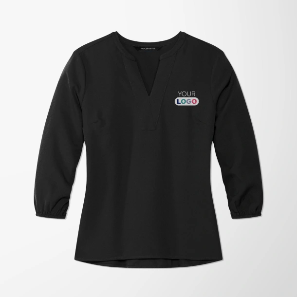 Mercer+Mettle® Women's 3/4-Sleeve Stretch Crepe Blouse