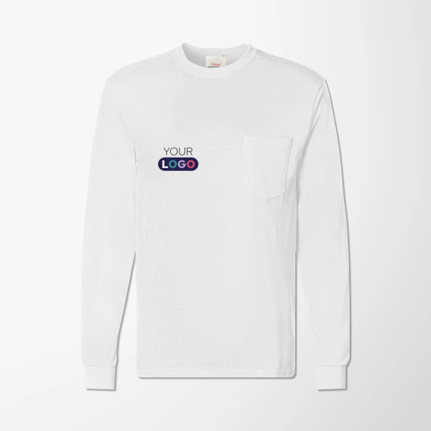 Hanes Men's Long-Sleeve Authentic T-Shirt with Pocket