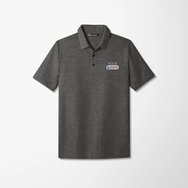 TravisMathew Men's Heather Oceanside Polo