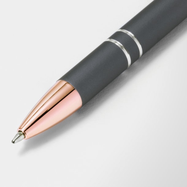 Mineral Alpha Soft Touch Pen with Rose Gold Trim